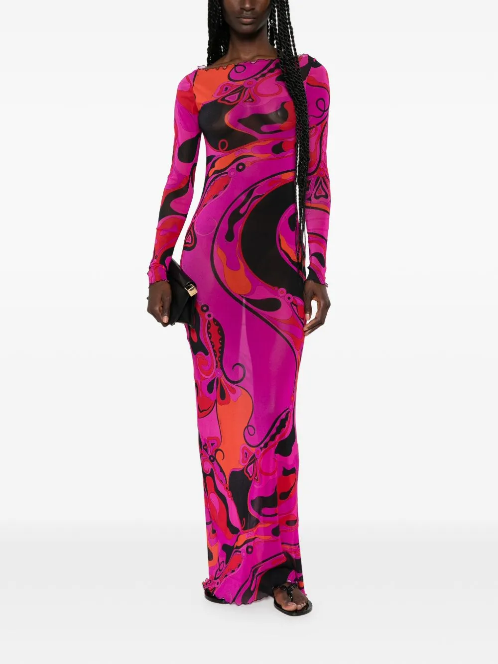 Printed Long Dress sold by Wanan Luxury product image thumbnail 4