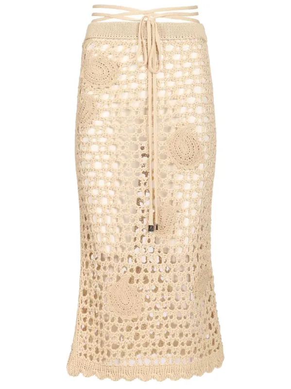 Midi Skirt Skirts Beige made by The Attico