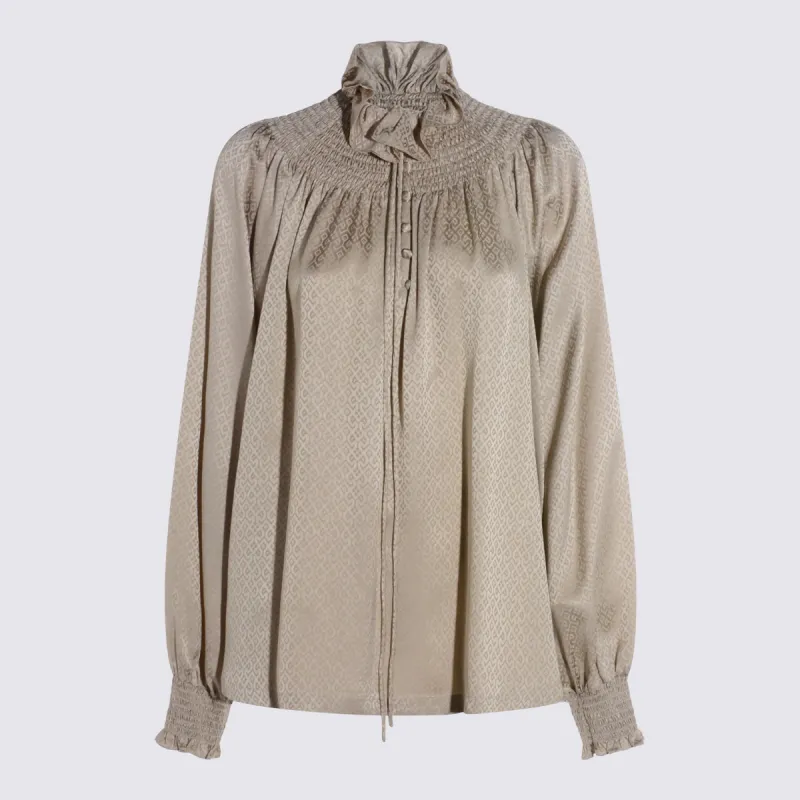 Shirts Taupe Beige Ip Patt made by Burberry