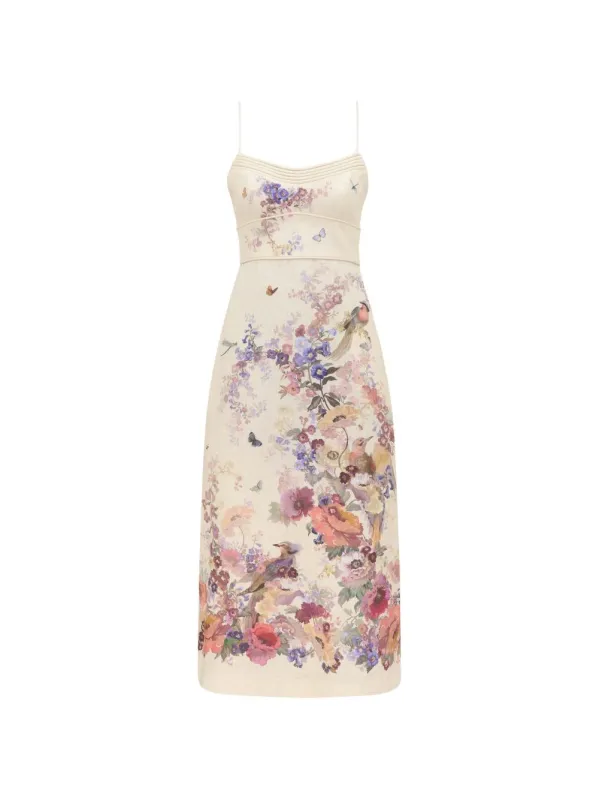 Luna Linen Long Dress made by Zimmermann