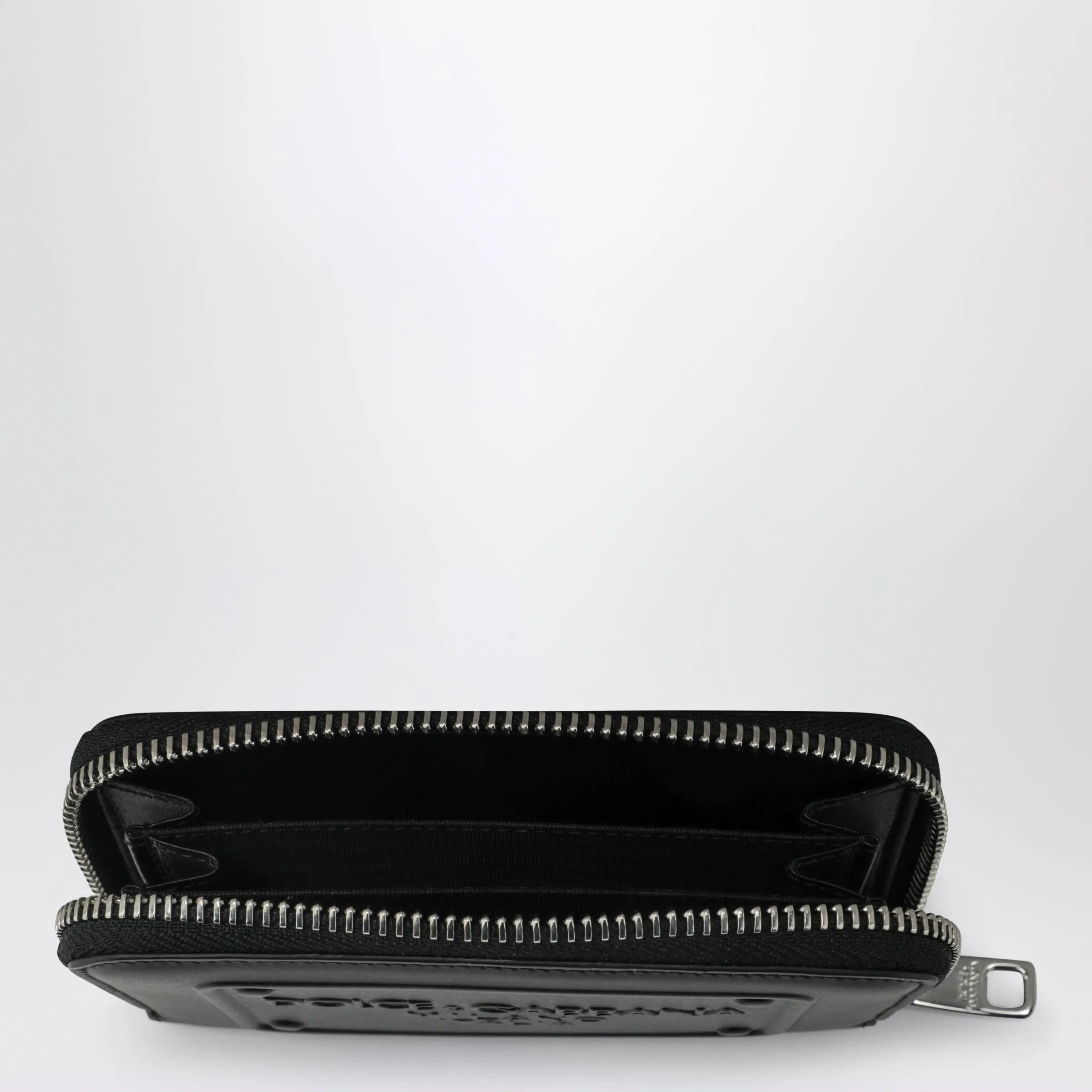 Small Black Zip-Around Wallet With Embossed Logo sold by Wanan Luxury product image thumbnail 3