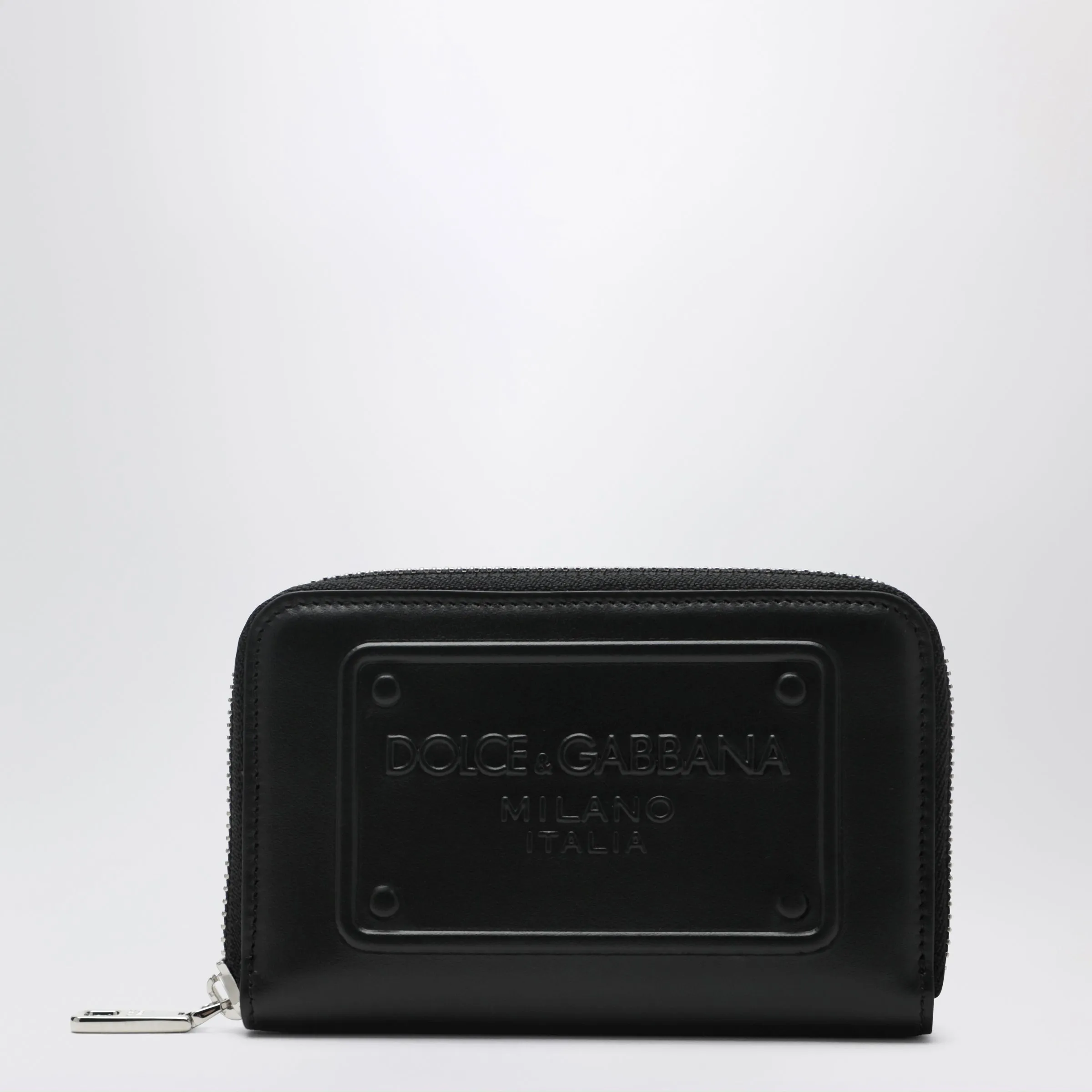 Small Black Zip-Around Wallet With Embossed Logo sold by Wanan Luxury