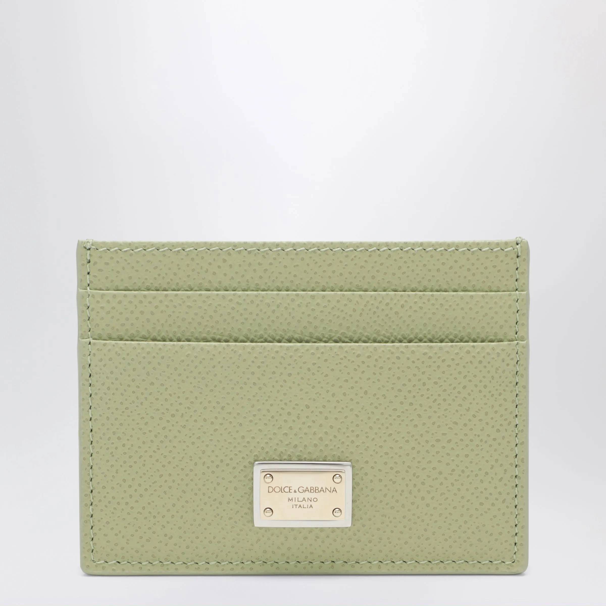 Sage Green Dauphine Leather Card Holder sold by Wanan Luxury