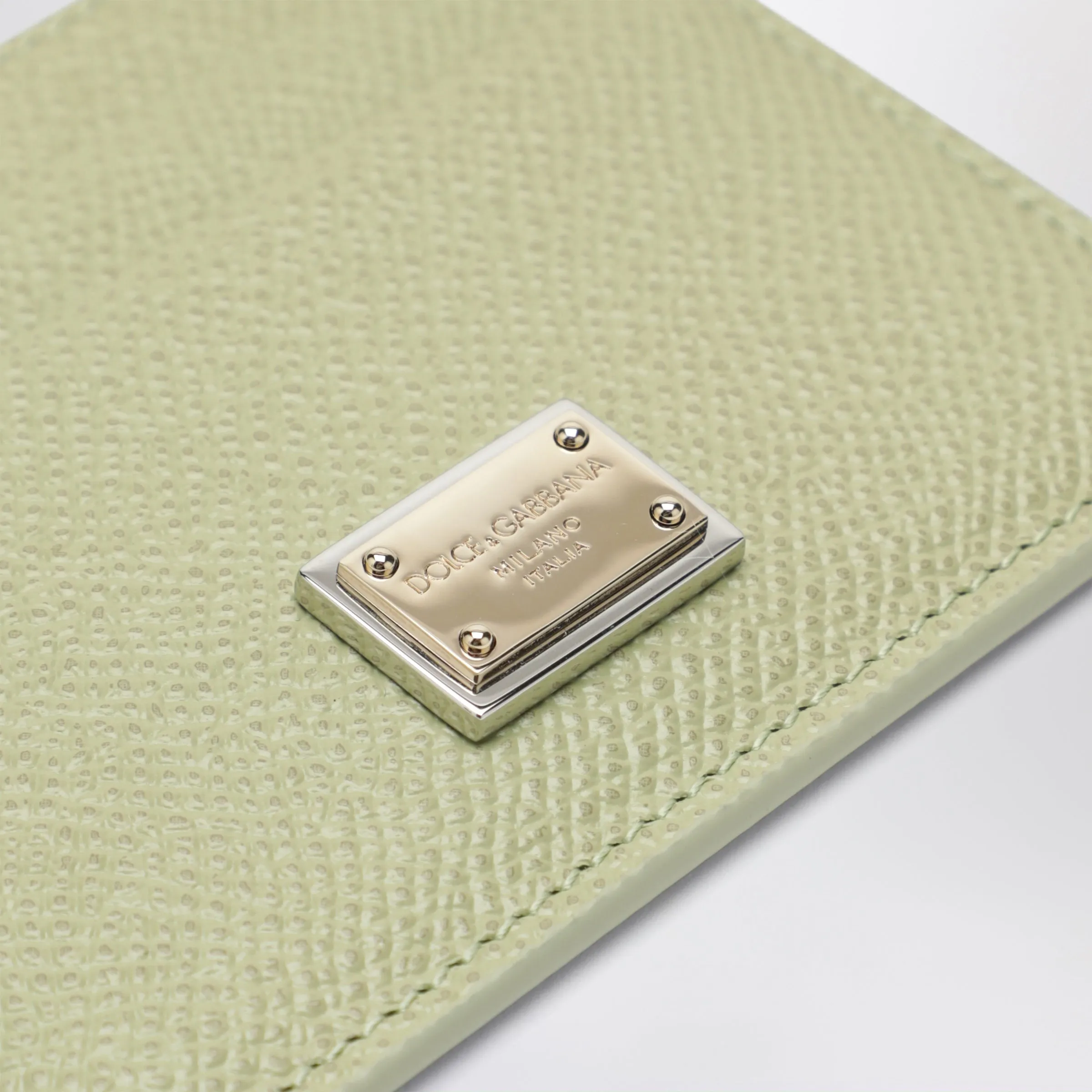 Sage Green Dauphine Leather Card Holder sold by Wanan Luxury product image thumbnail 3
