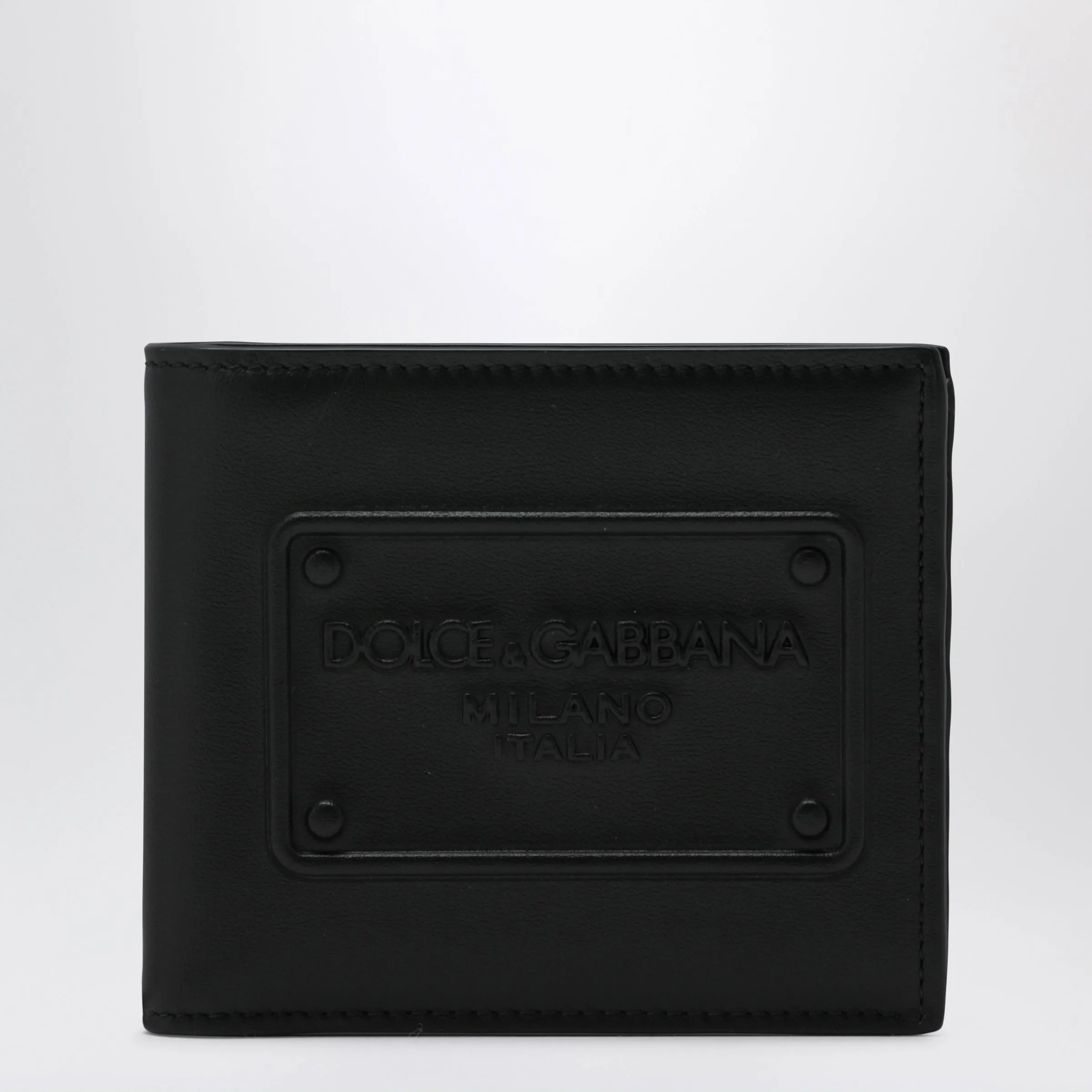 Black Bi-Fold Wallet With Embossed Logo sold by Wanan Luxury