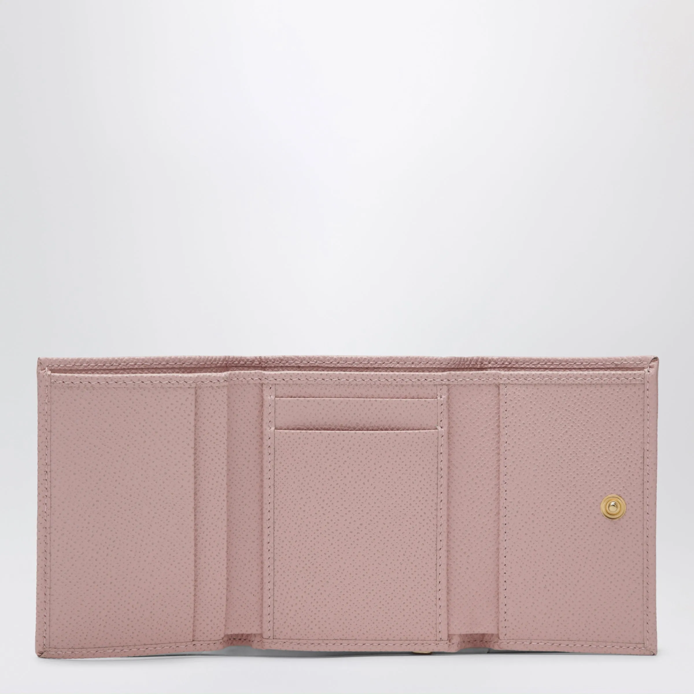 Blush Pink Dauphine Leather French Flap Wallet sold by Wanan Luxury product image thumbnail 3
