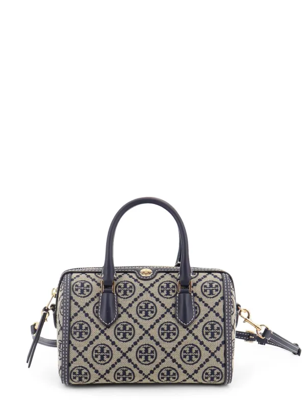 T Monogram Petite Barrel Jacquard Fabric Crossbody Bag made by Tory Burch