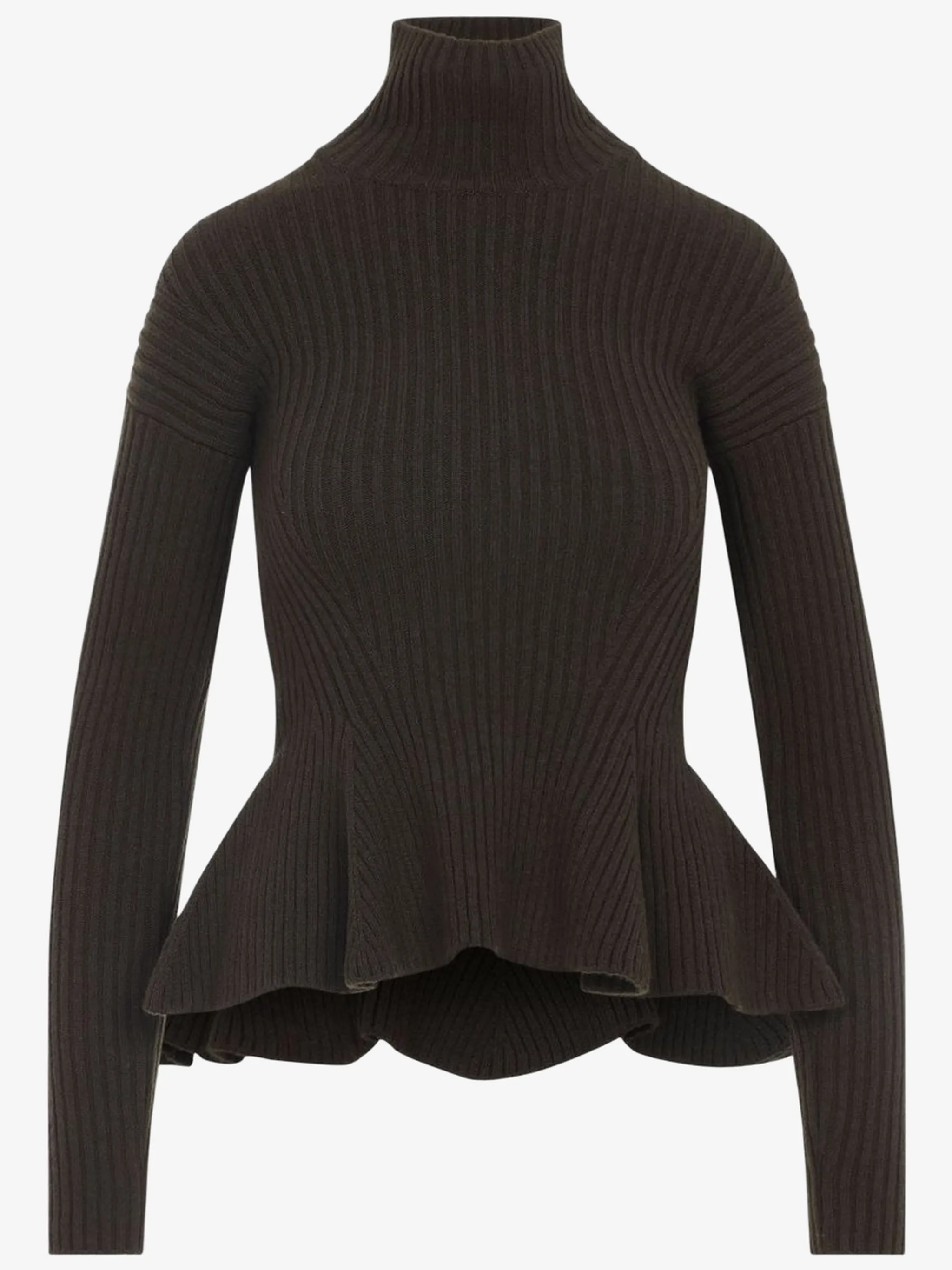 Peplum Turtleneck Sweater sold by Wanan Luxury