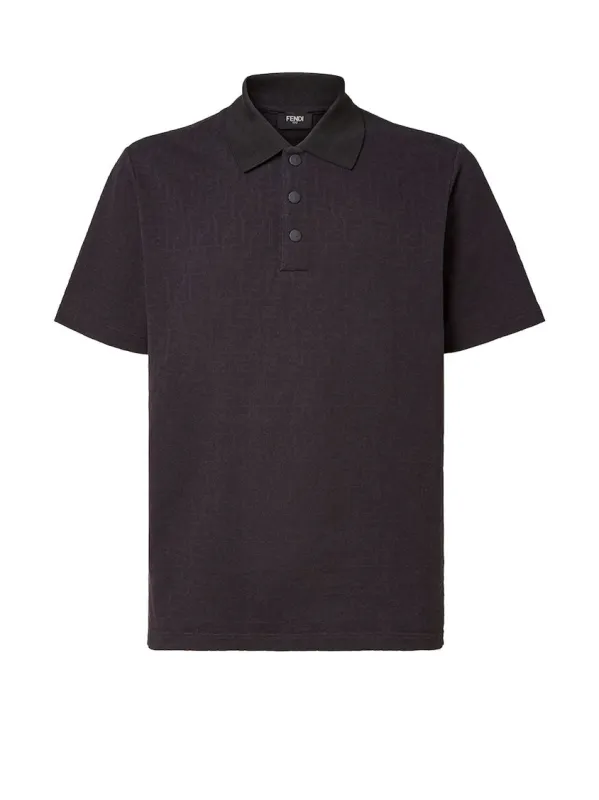 Cotton Polo Shirt With Ff Motif made by Fendi