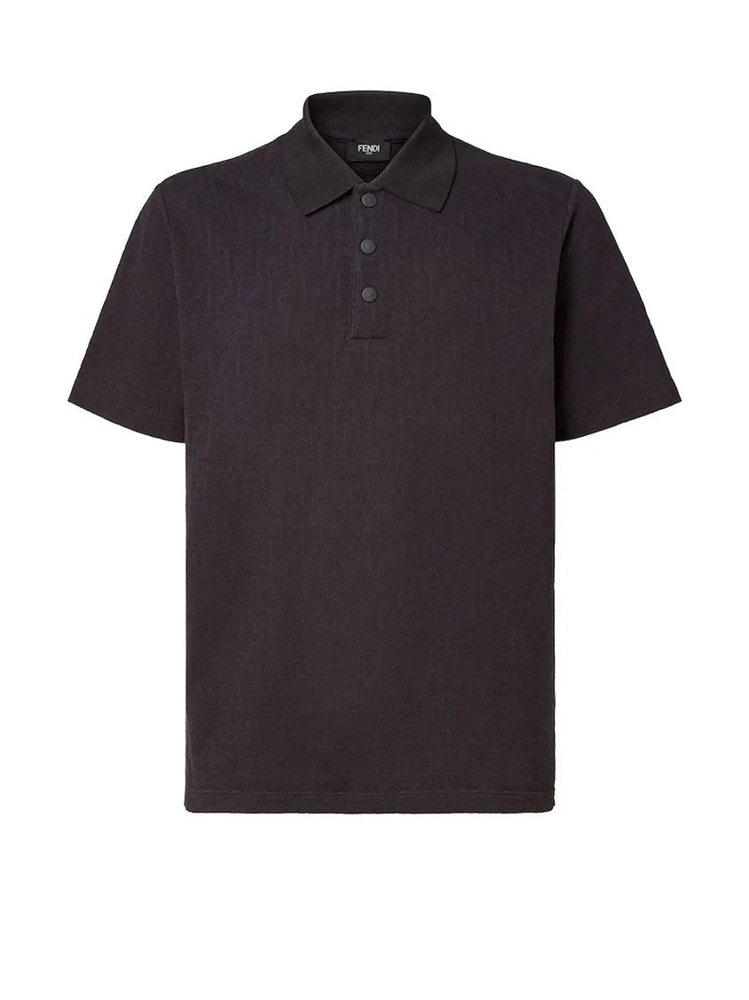 Cotton Polo Shirt With Ff Motif sold by Wanan Luxury