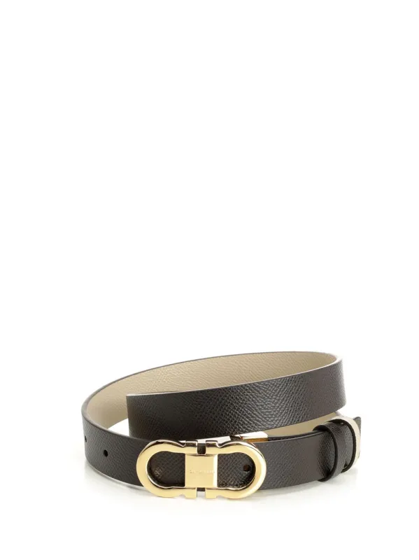 Reversible Gancini Belt Belts Brown made by Salvatore Ferragamo