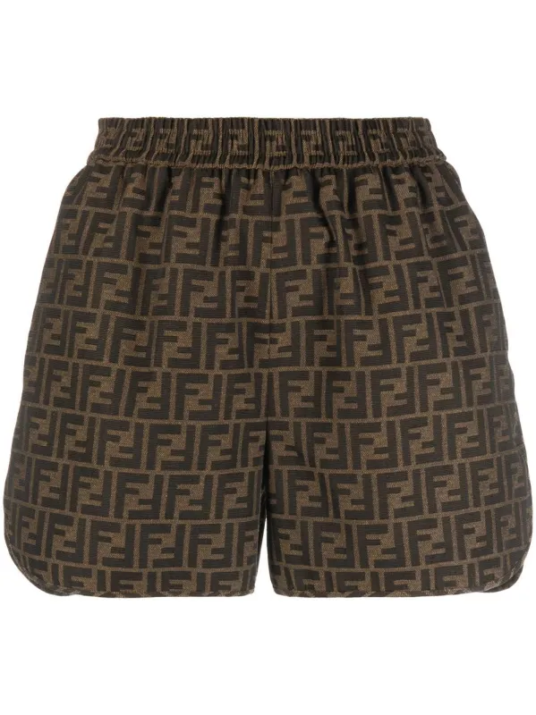 Jacquard Ff Motif Canvas Shorts made by Fendi