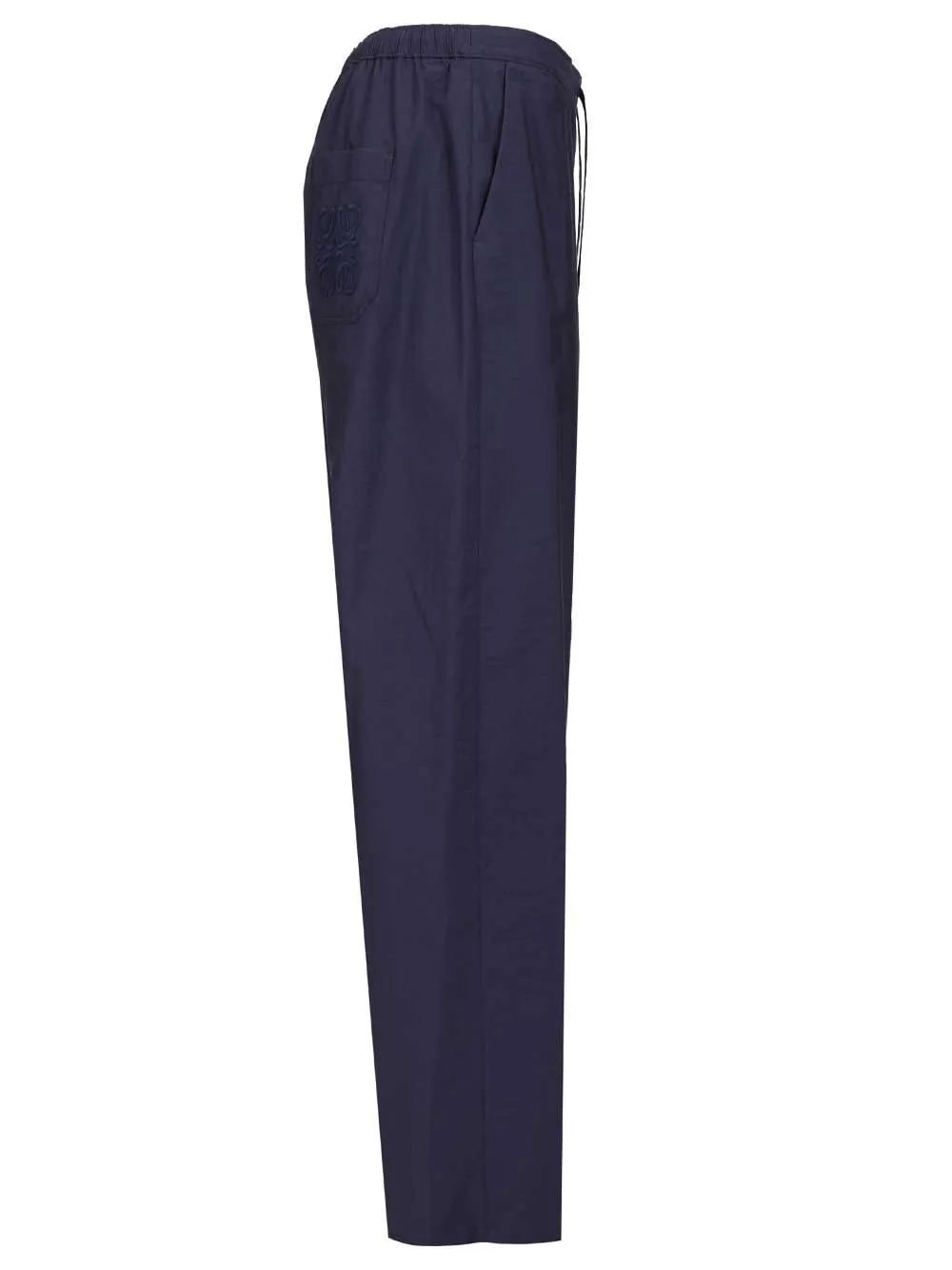 Drawstring In Cotton Blend Trousers Blue sold by Wanan Luxury product image thumbnail 3