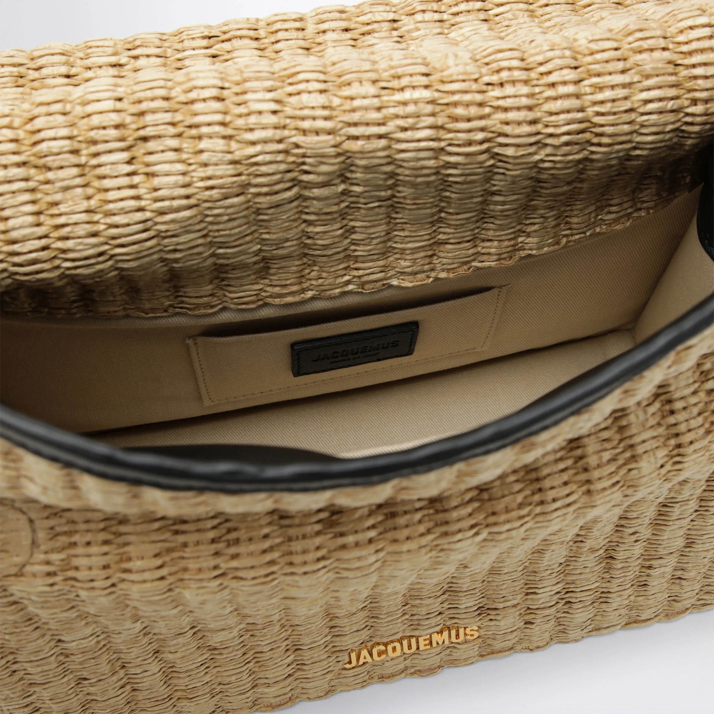 Rond Carré Raffia-Effect Woven Clutch sold by Wanan Luxury product image thumbnail 3