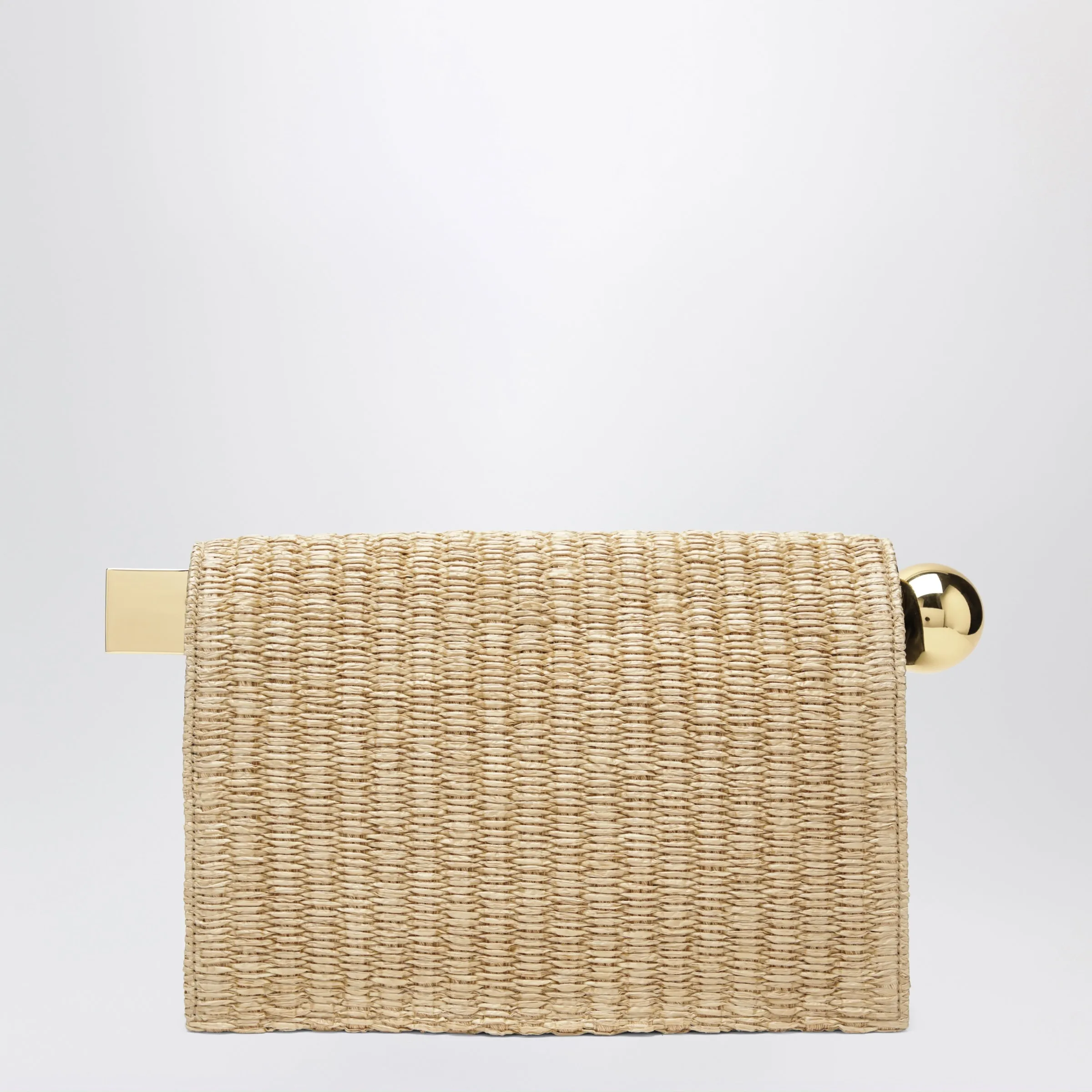 Rond Carré Raffia-Effect Woven Clutch sold by Wanan Luxury product image thumbnail 2