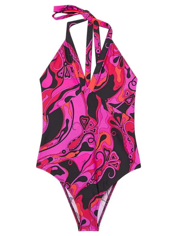 Orchidee Print Swimsuit made by Emilio Pucci