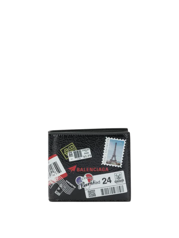 Cash Square Folded Wallets & Card Holders Black made by Balenciaga