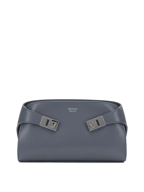 Hug Crossbody Bags Blue made by Salvatore Ferragamo