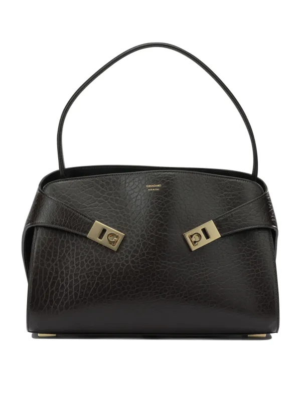 Hug Handbags Brown made by Salvatore Ferragamo