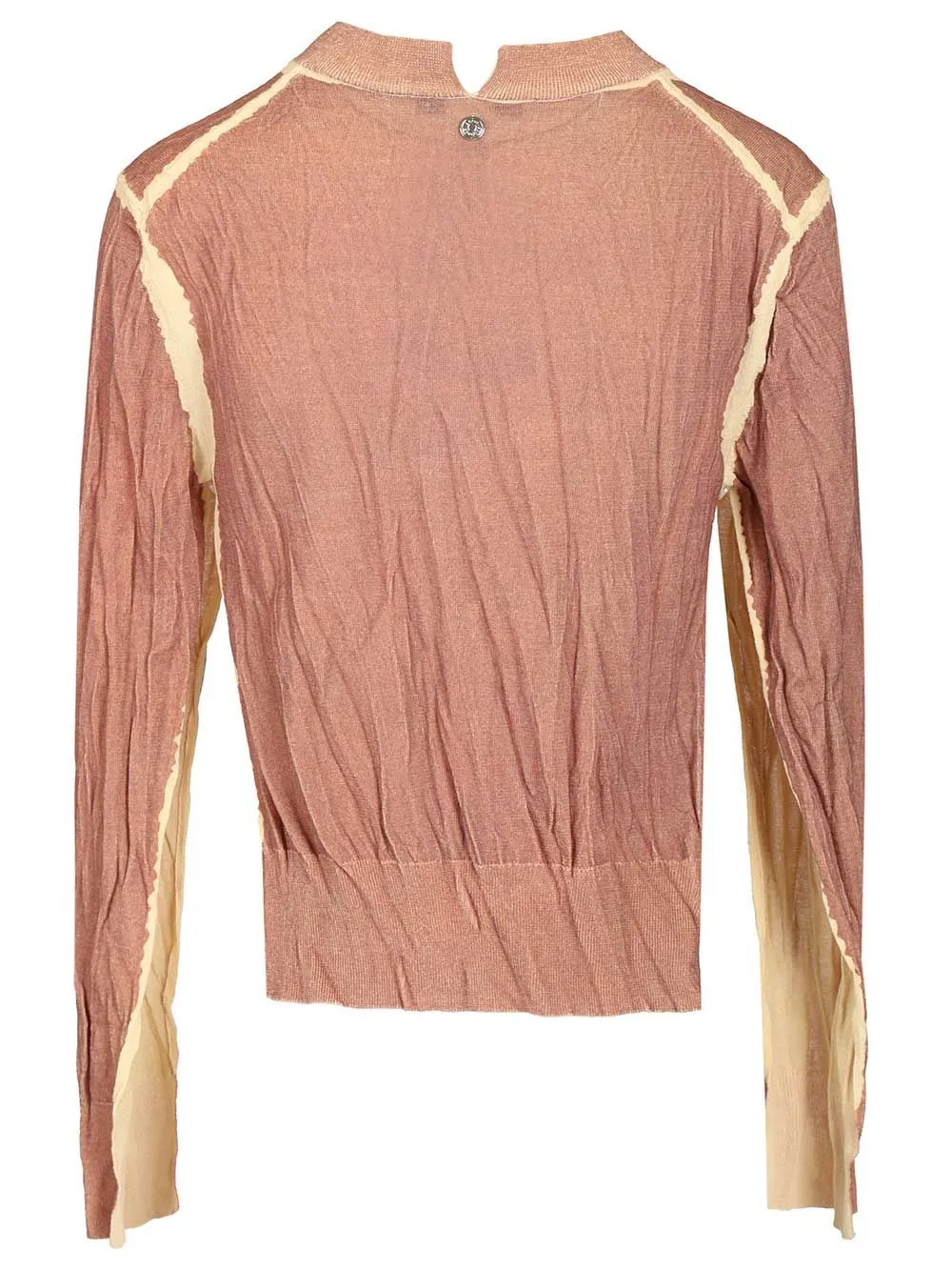 Crumpled V-Neck Sweater Knitwear Rose sold by Wanan Luxury product image thumbnail 2