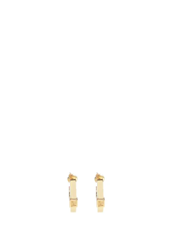Ff Cube Hoop Co Metallo Sp Jewelry Gold made by Fendi