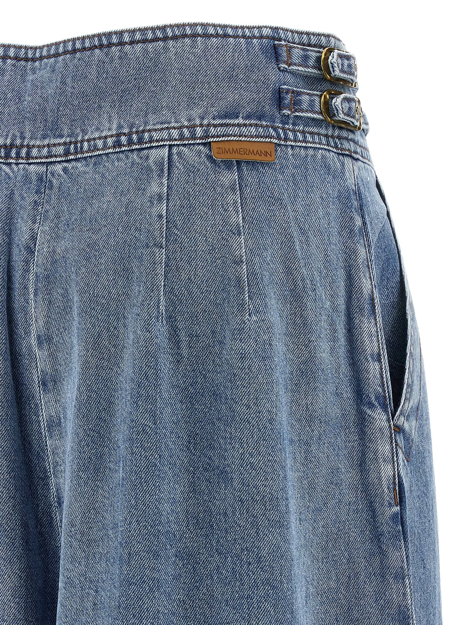 Denim Culotte Jeans Light Blue sold by Wanan Luxury product image thumbnail 4