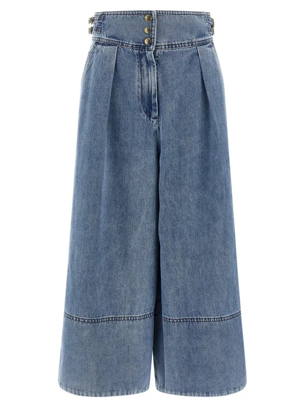 Denim Culotte Jeans Light Blue made by Zimmermann