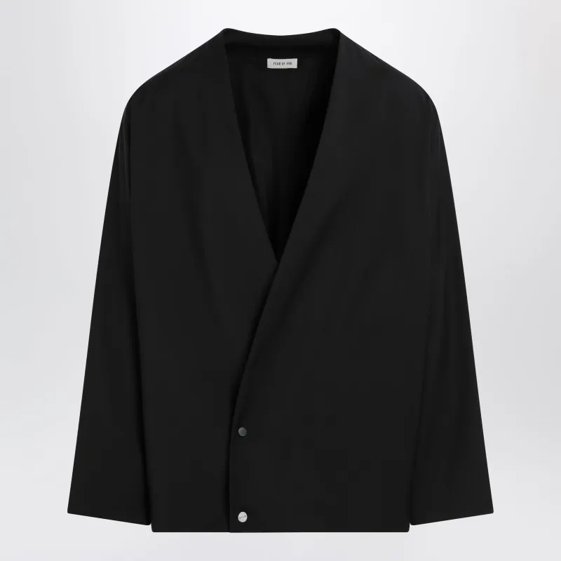 Black Wool Jacket With Shawl Collar made by Fear of God