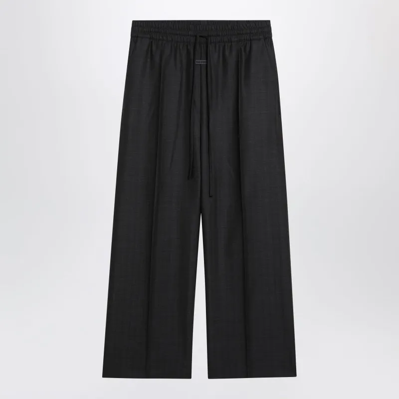 Dark Grey Wide-Leg Wool Trousers made by Fear of God