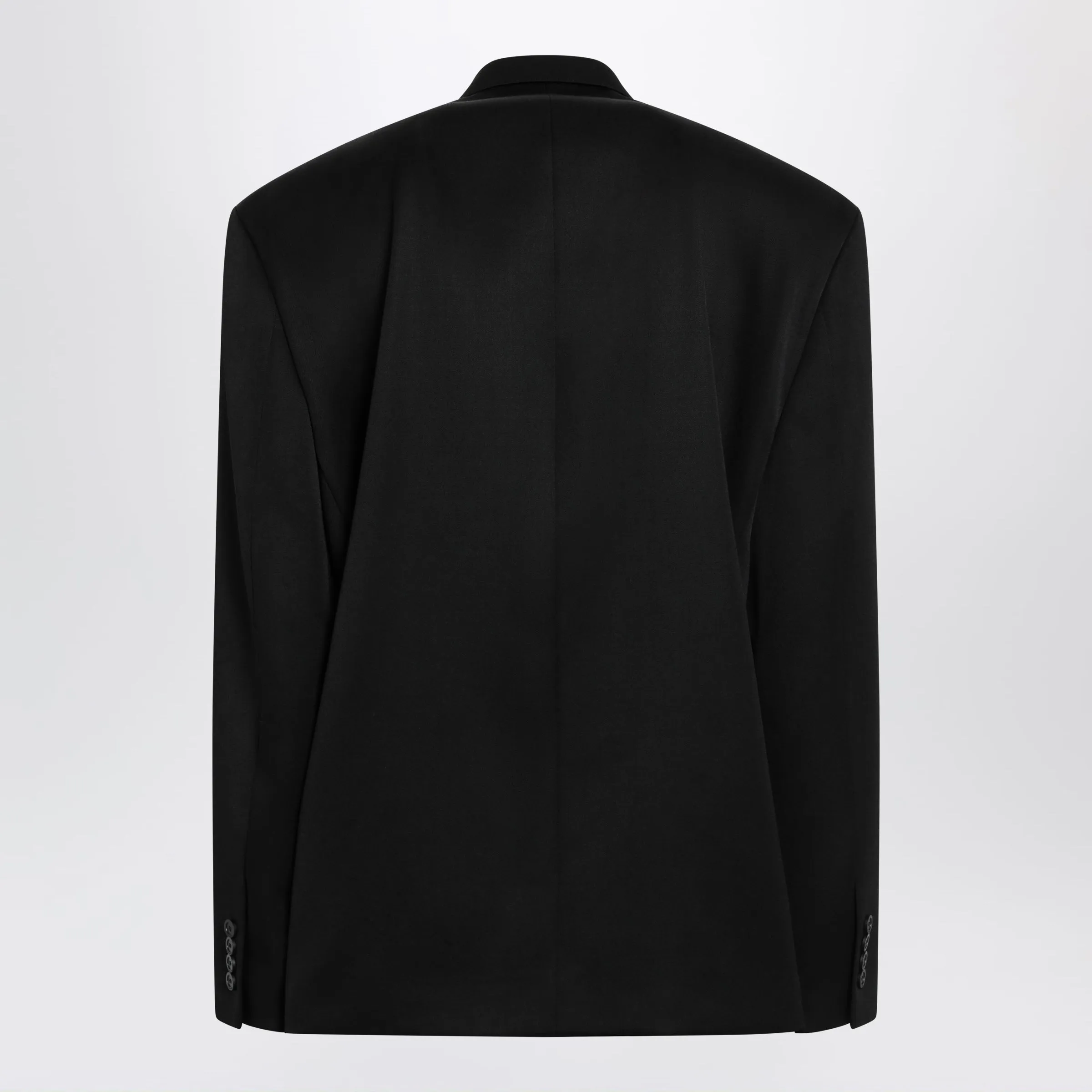 Double-Breasted Oversized Wool Blazer In Black sold by Wanan Luxury product image thumbnail 2