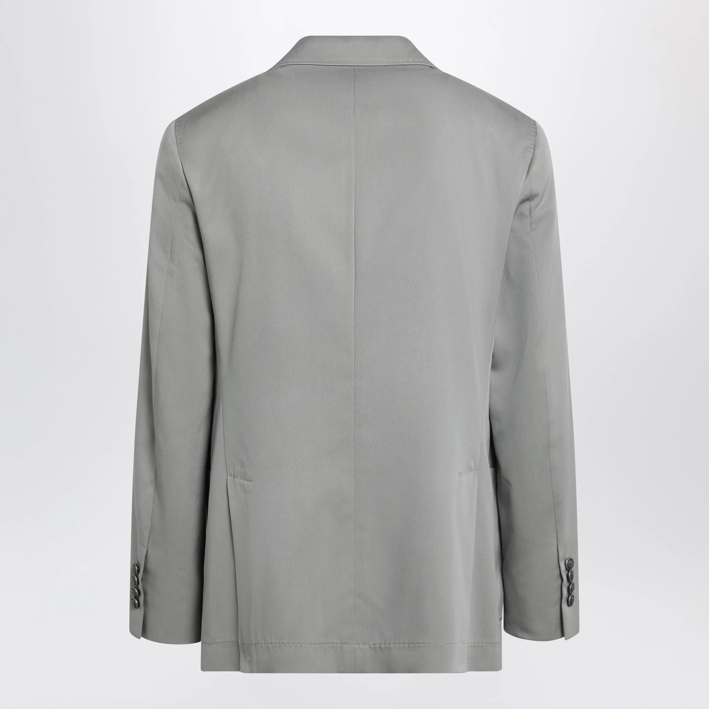 Double-Breasted Silk Blazer In Khaki sold by Wanan Luxury product image thumbnail 2