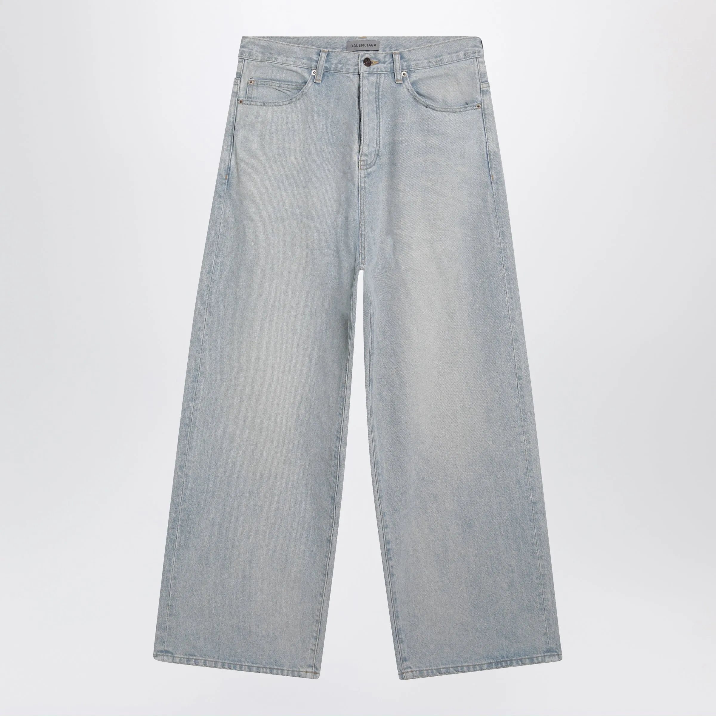 Light Blue Wide-Leg Denim Jeans sold by Wanan Luxury