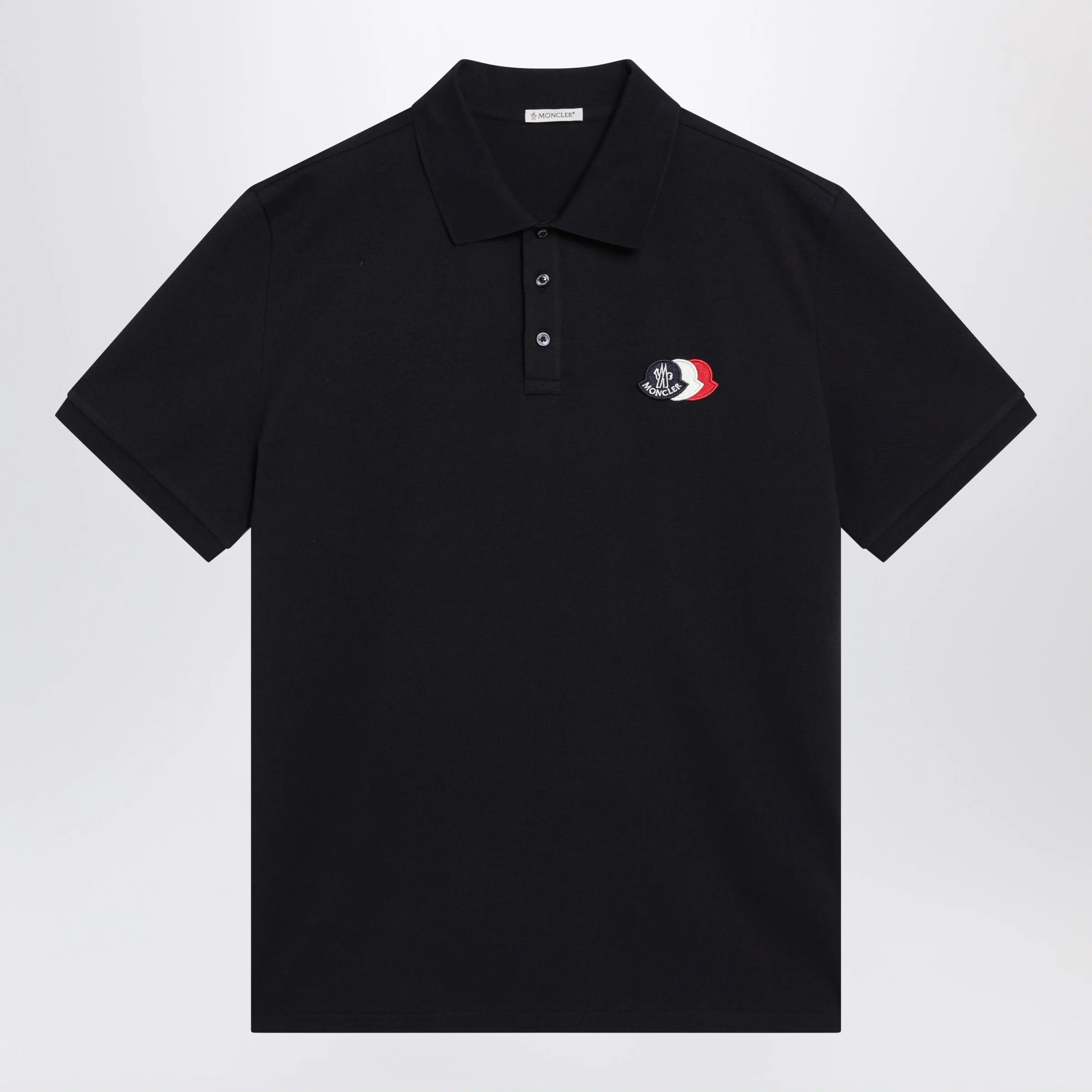 Blue Cotton Polo Shirt With Triple Crest Logo Patch sold by Wanan Luxury