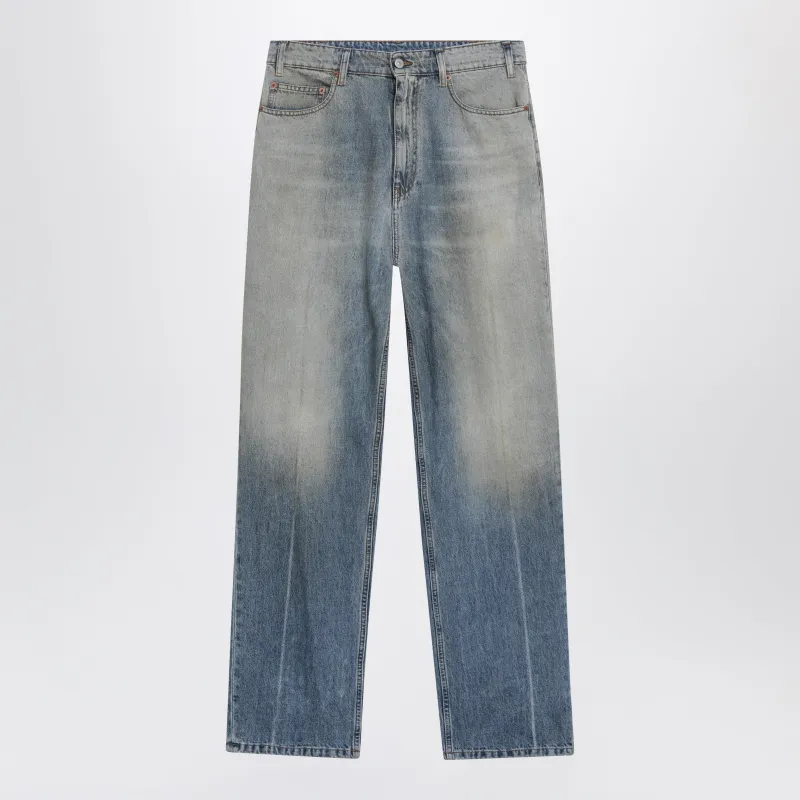 Mid-Blue Washed-Effect Denim Jeans made by Maison Margiela