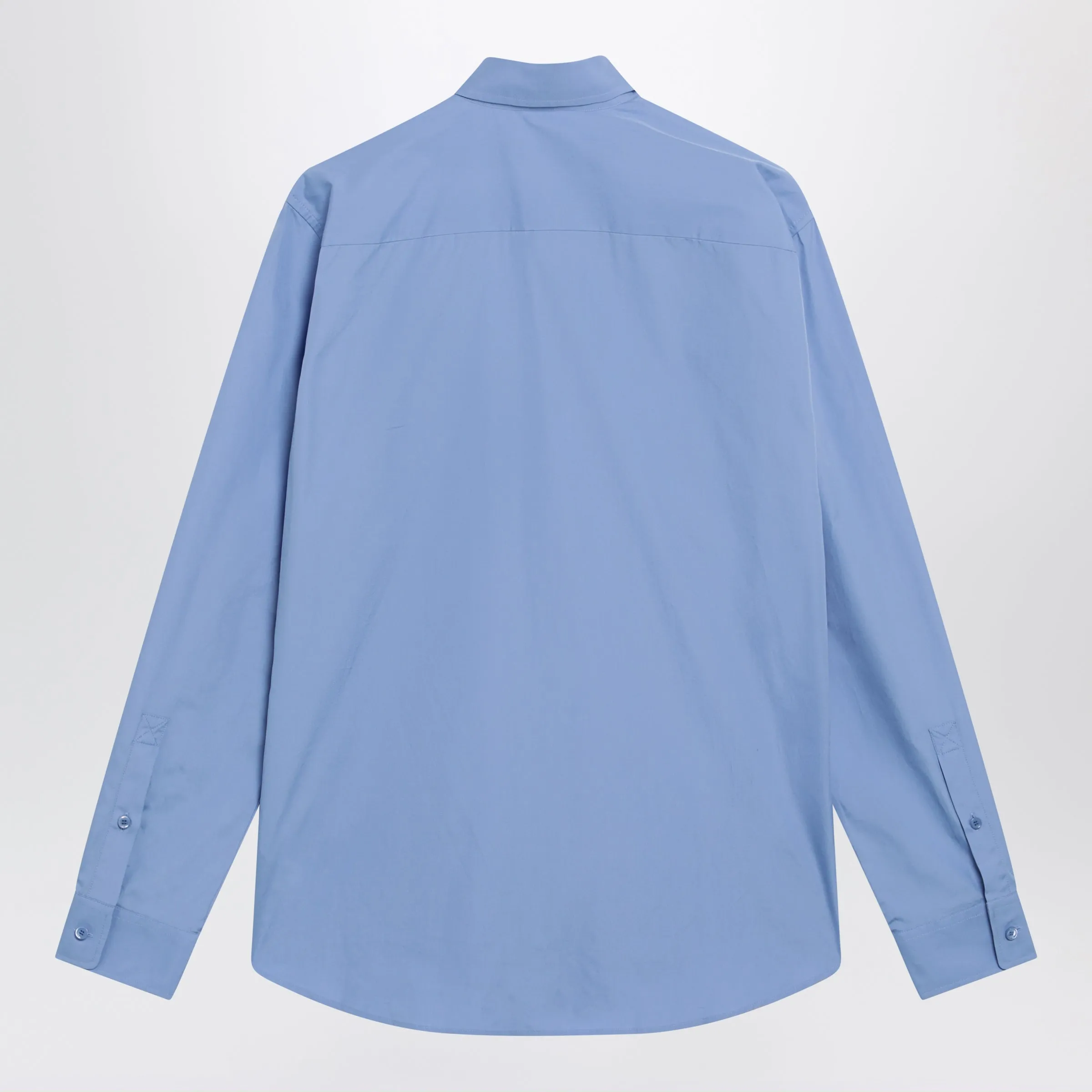 Cornflower Blue Cotton Poplin Shirt sold by Wanan Luxury product image thumbnail 2