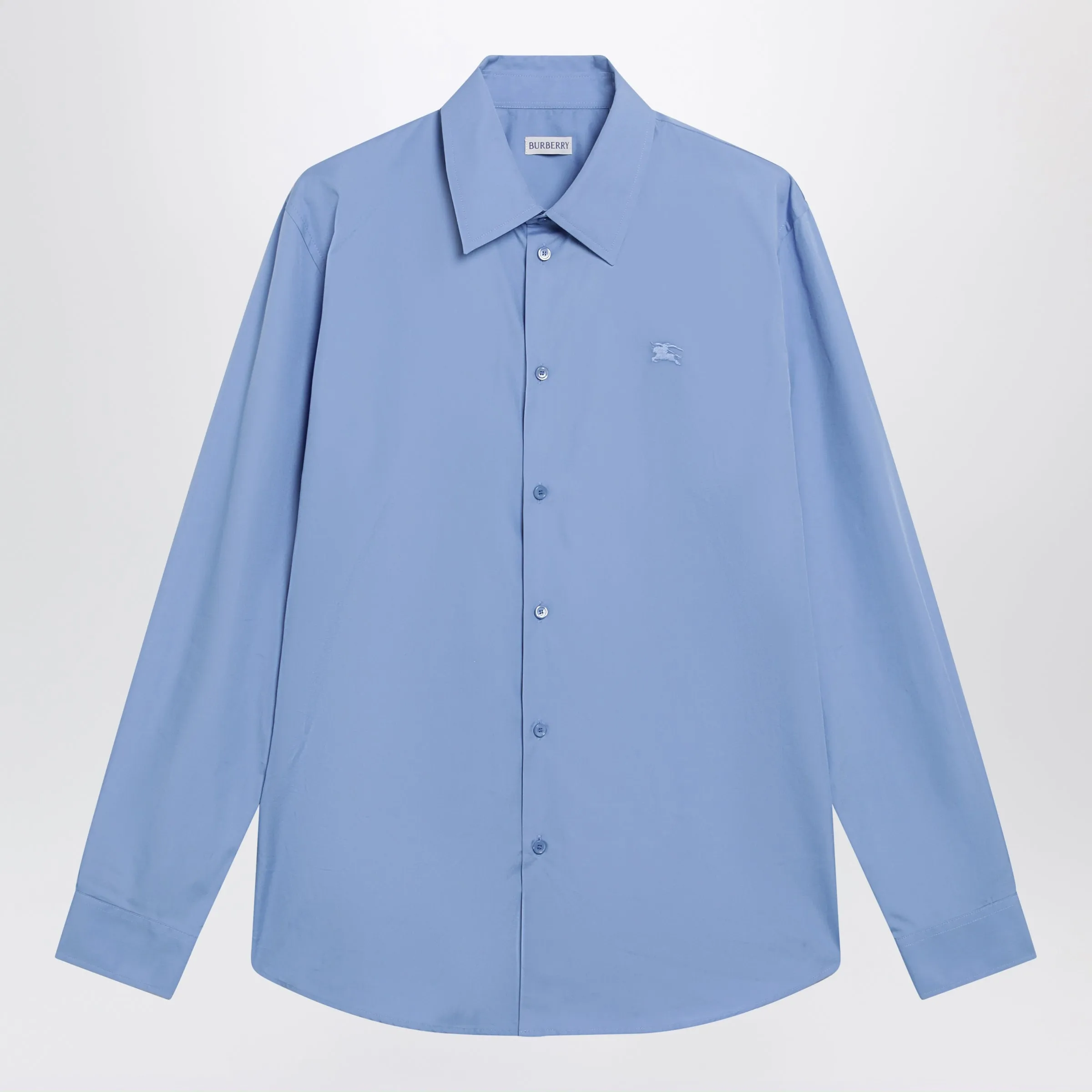 Cornflower Blue Cotton Poplin Shirt sold by Wanan Luxury