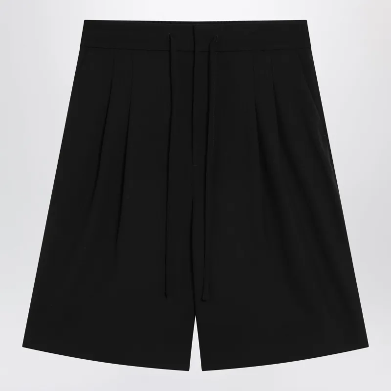 Black Baggy Wool Bermuda Shorts made by Fear of God