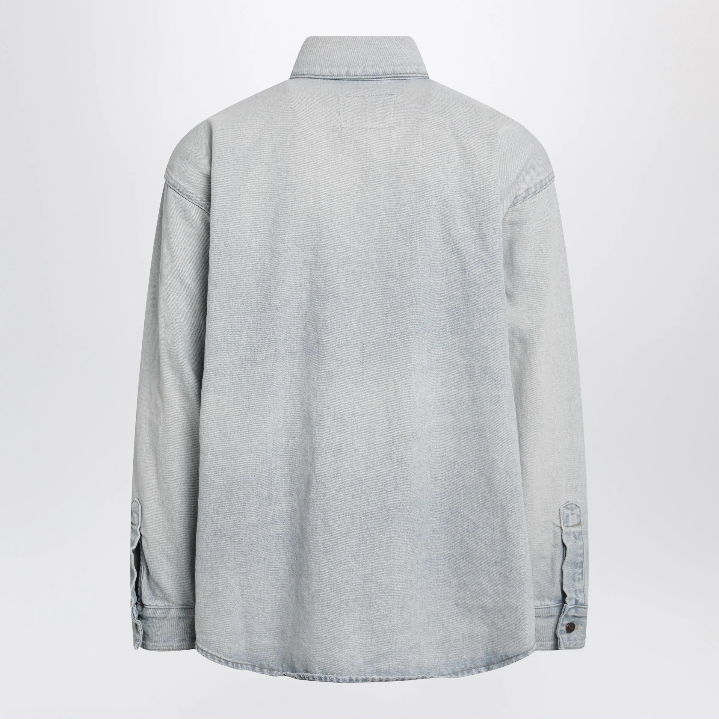 Light Blue Cotton Denim Shirt sold by Wanan Luxury product image thumbnail 2