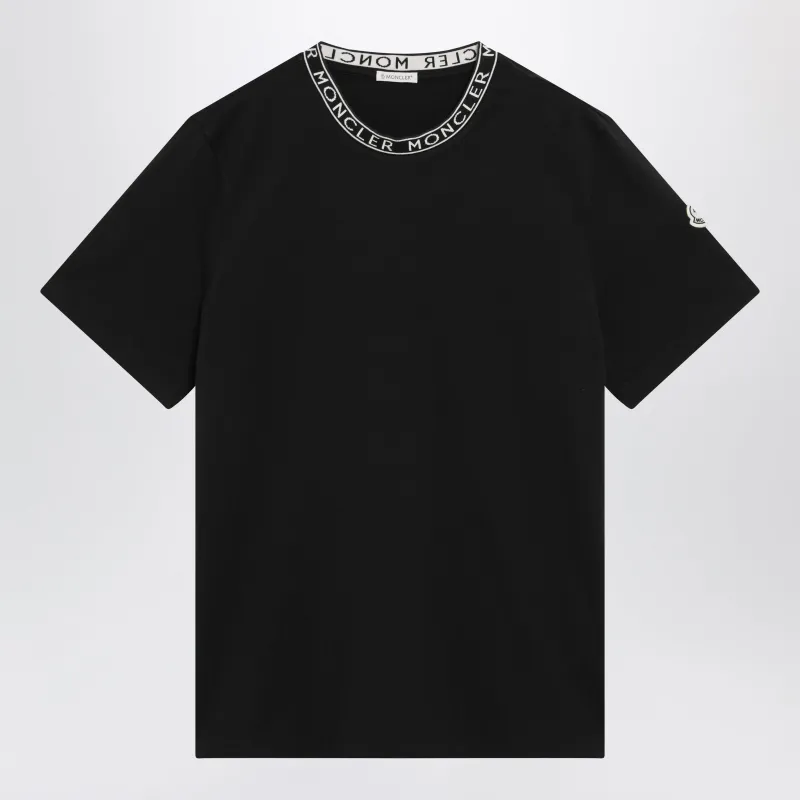 Black Crewneck T-Shirt With Logo made by Moncler
