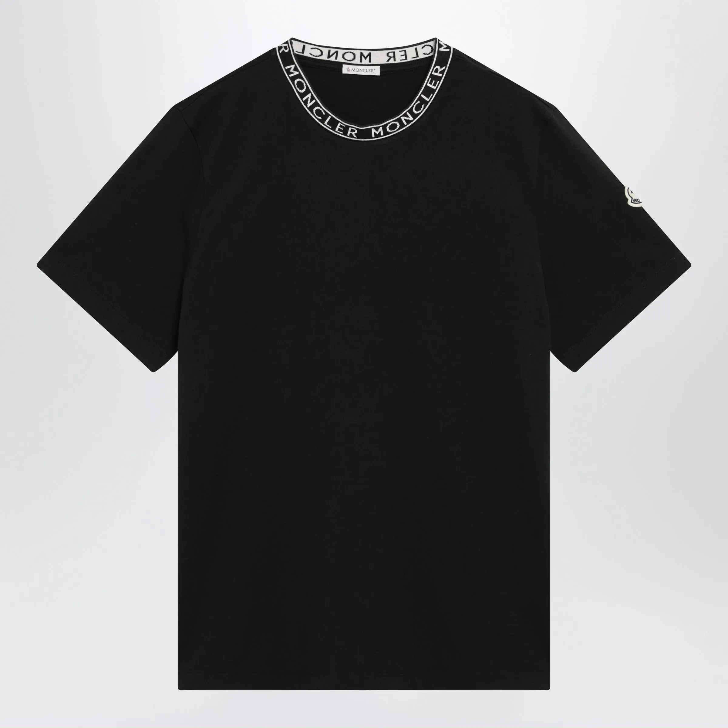 Black Crewneck T-Shirt With Logo sold by Wanan Luxury