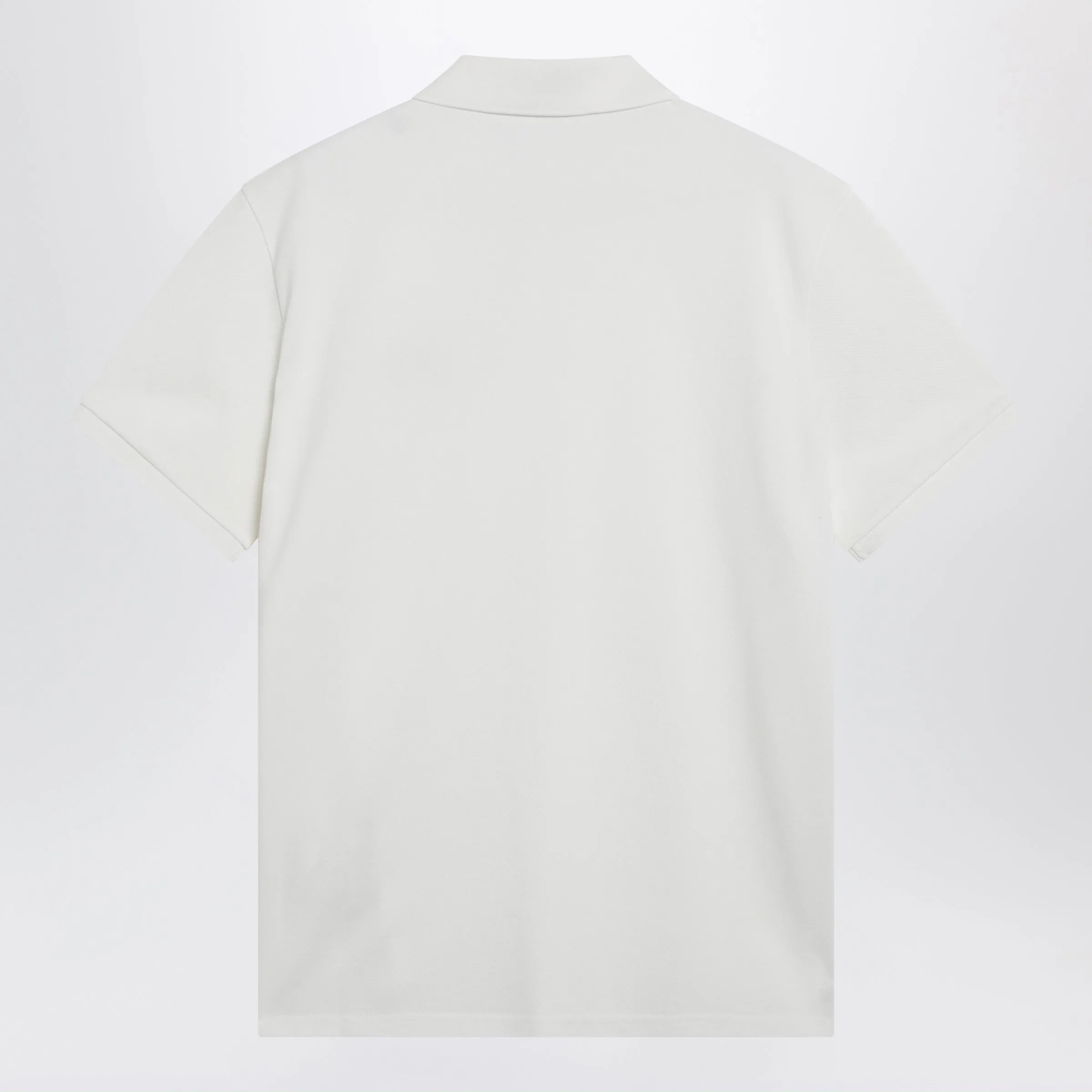 White Cotton Polo Shirt With Triple Crest Logo Patch sold by Wanan Luxury product image thumbnail 2