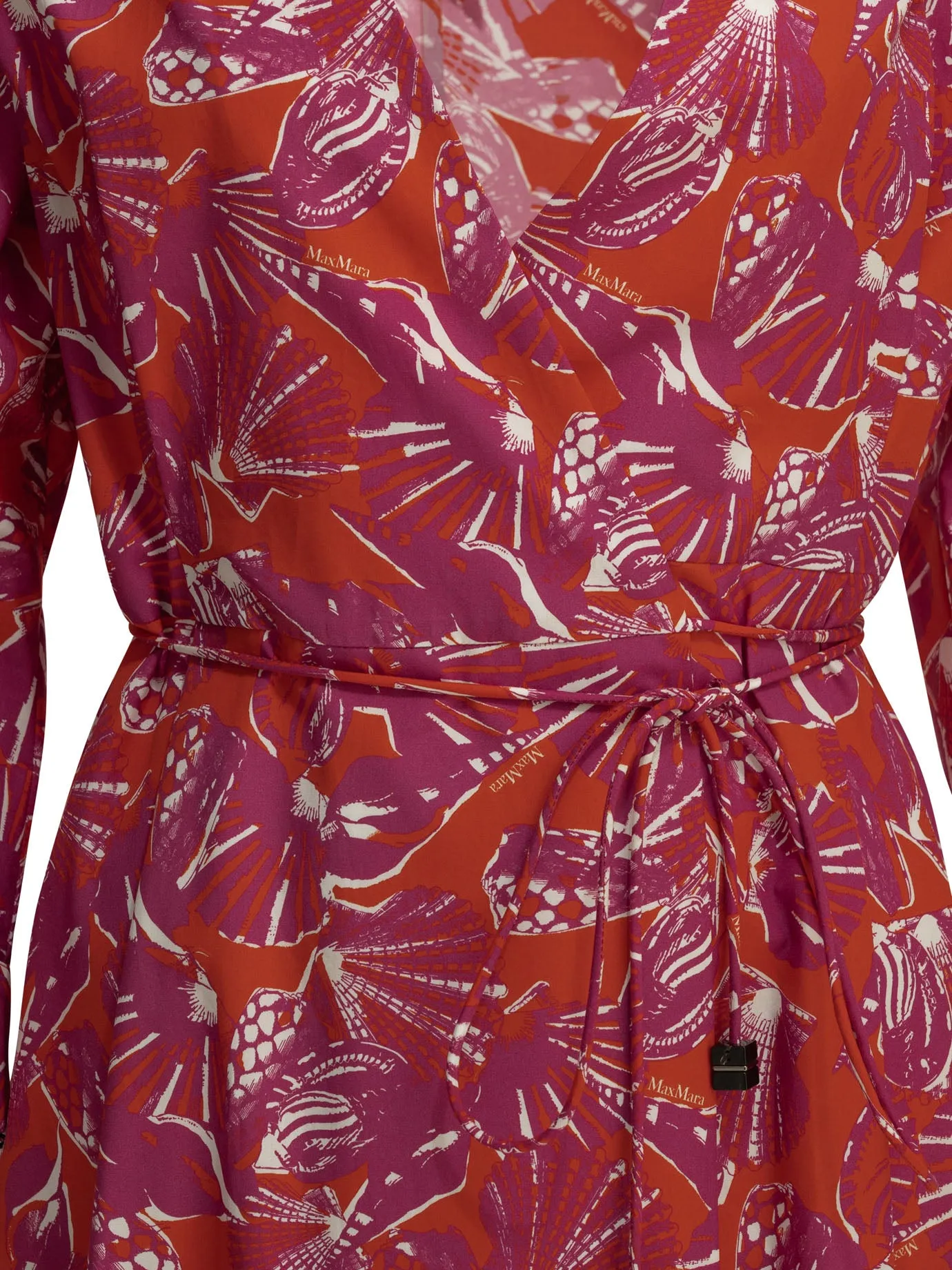Floral A-Line Midi Dress Dresses Fuchsia sold by Wanan Luxury product image thumbnail 3