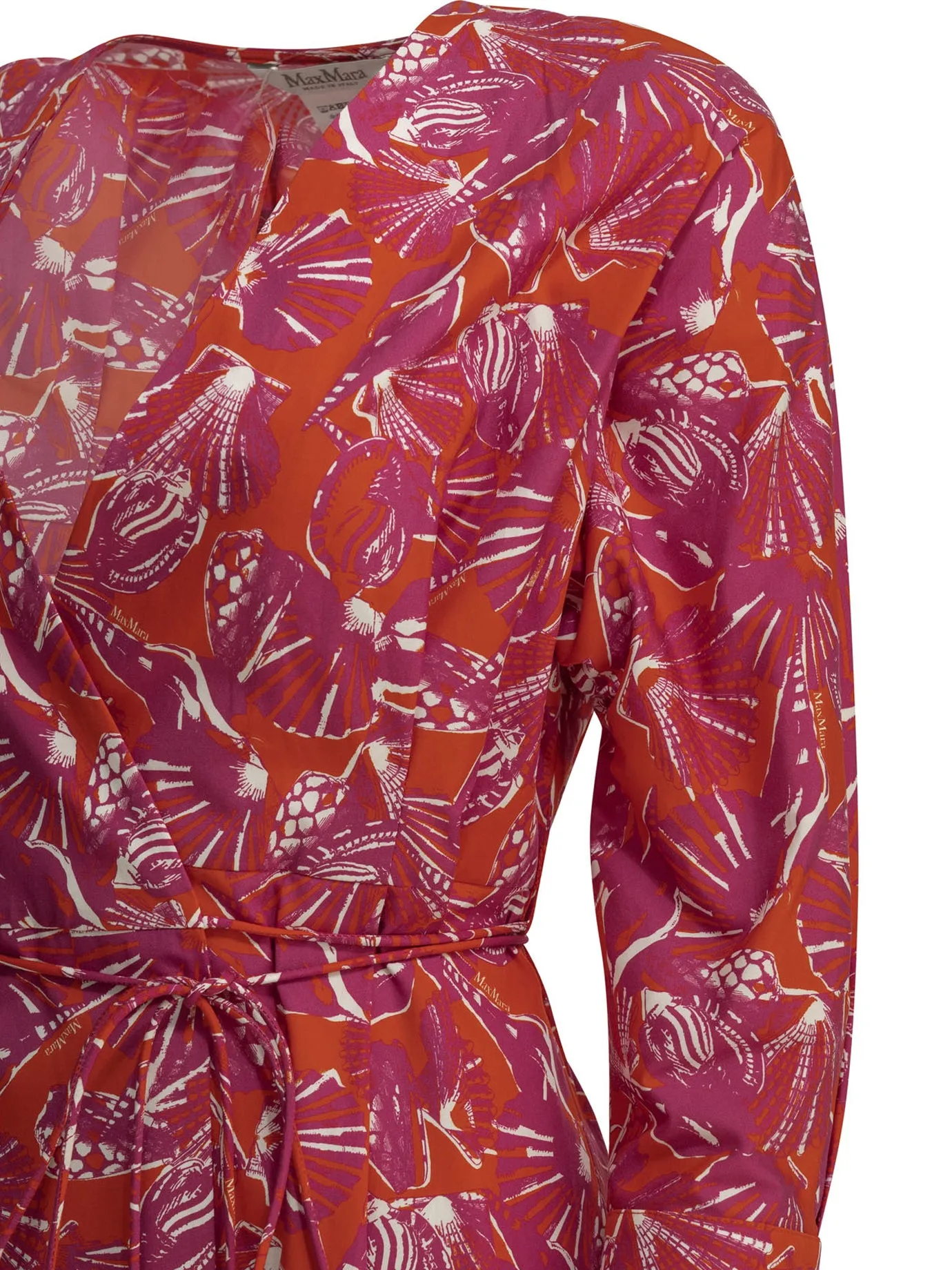 Floral A-Line Midi Dress Dresses Fuchsia sold by Wanan Luxury product image thumbnail 4