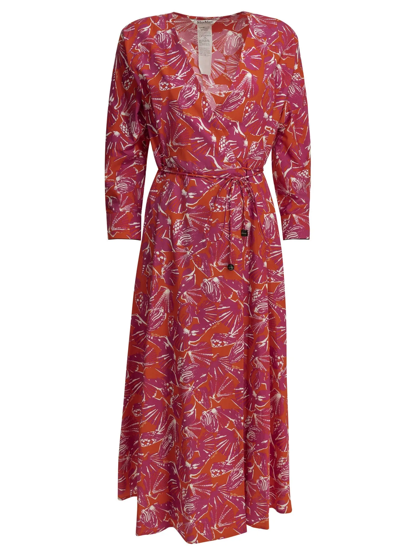 Floral A-Line Midi Dress Dresses Fuchsia sold by Wanan Luxury