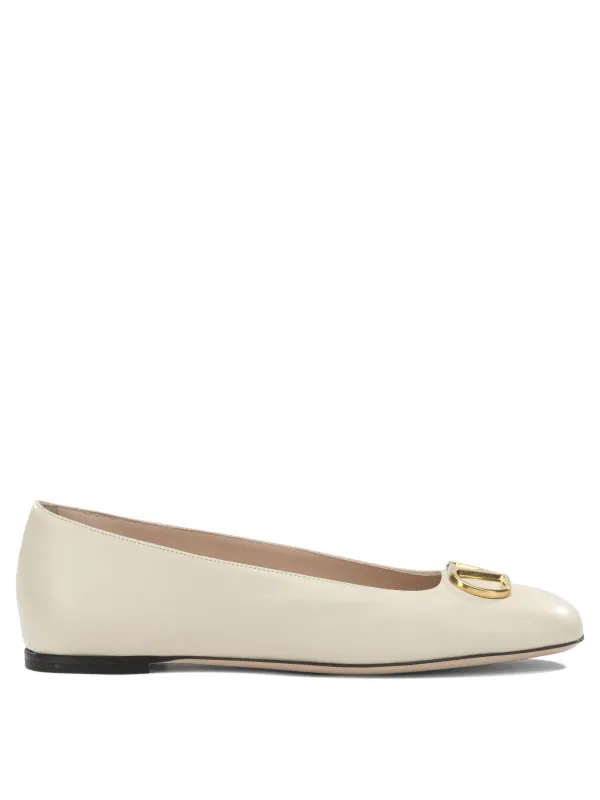 Vlogo Ballerinas White made by Valentino Garavani
