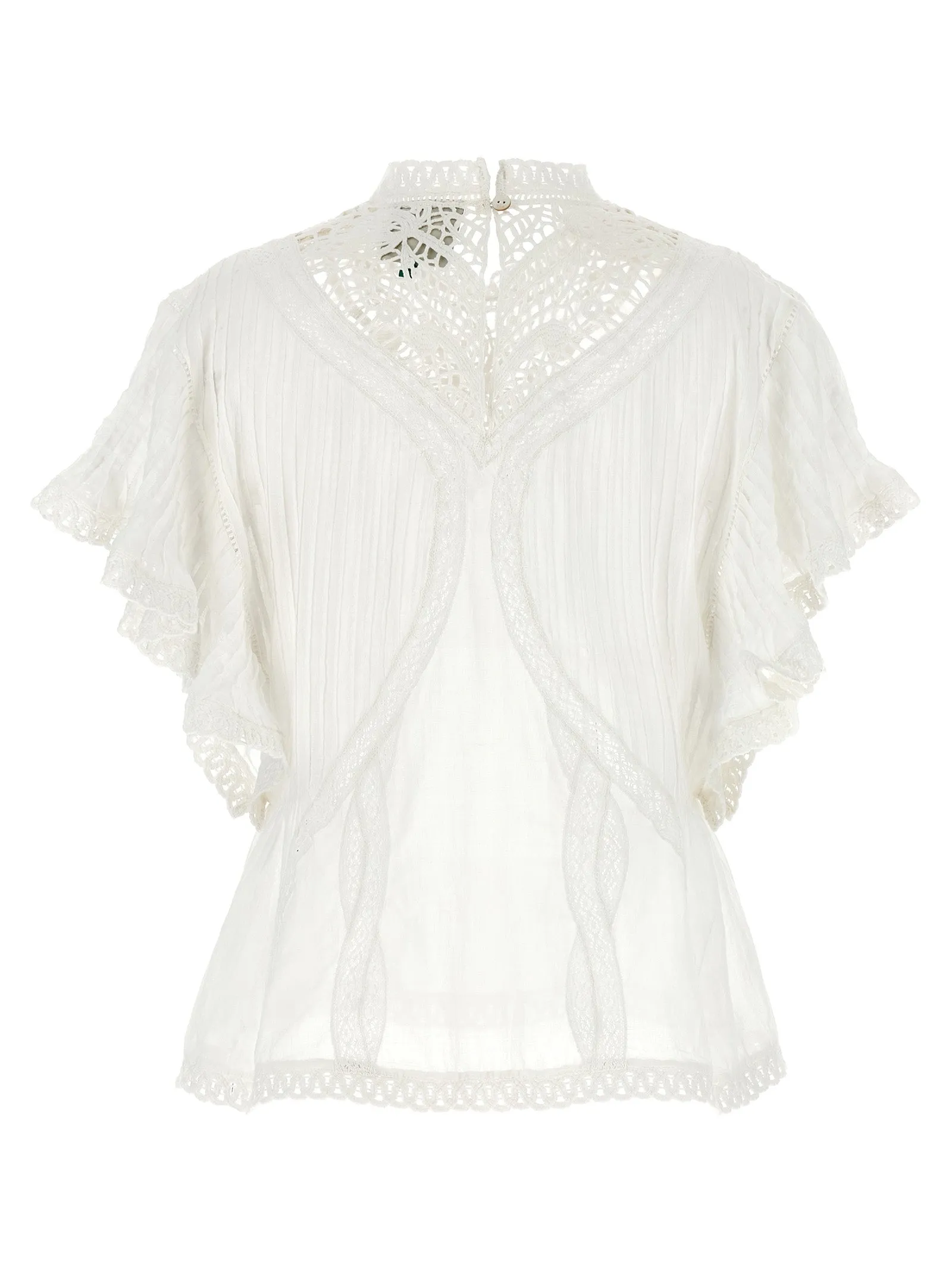 Openwork Detail Blouse Shirt And Blouse White sold by Wanan Luxury product image thumbnail 2
