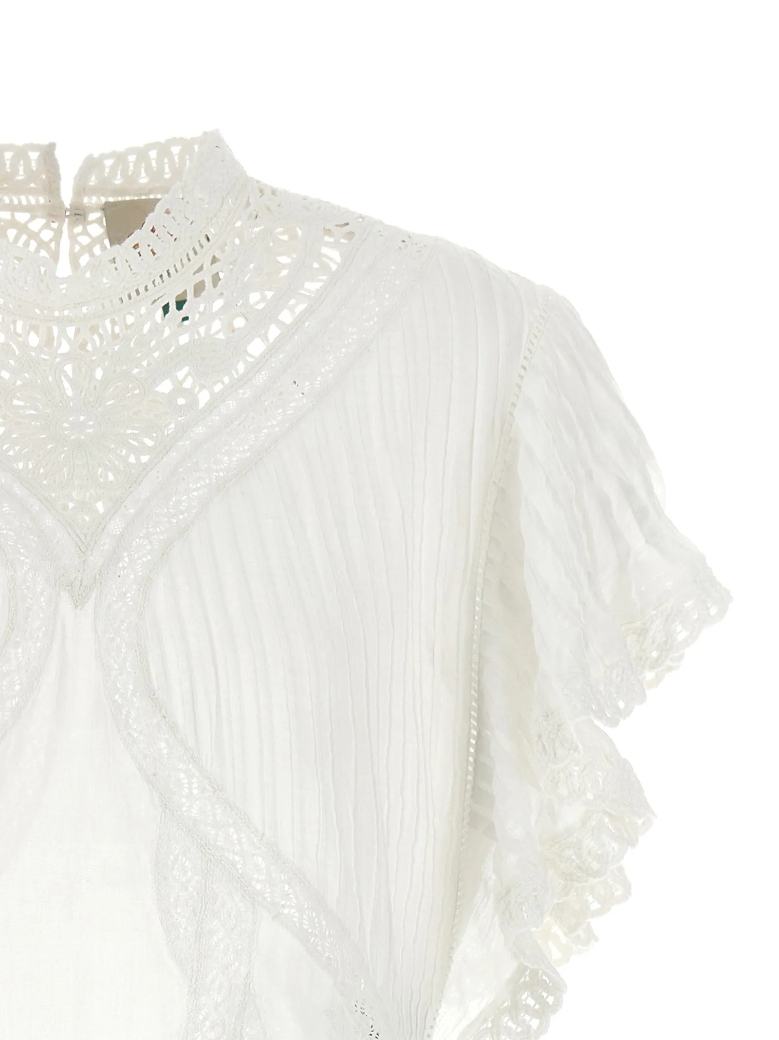 Openwork Detail Blouse Shirt And Blouse White sold by Wanan Luxury product image thumbnail 3