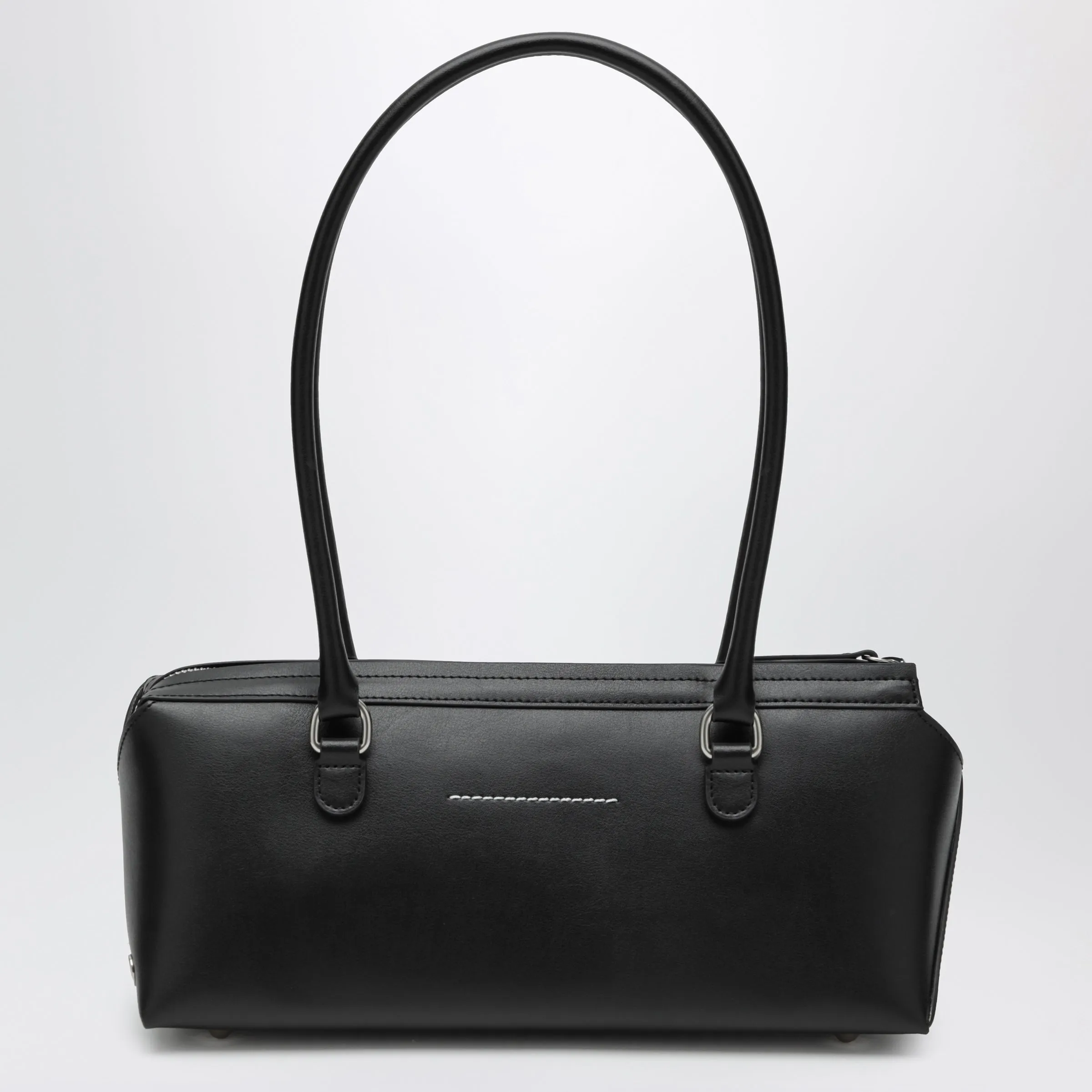 Black Leather Bowling Bag sold by Wanan Luxury product image thumbnail 2