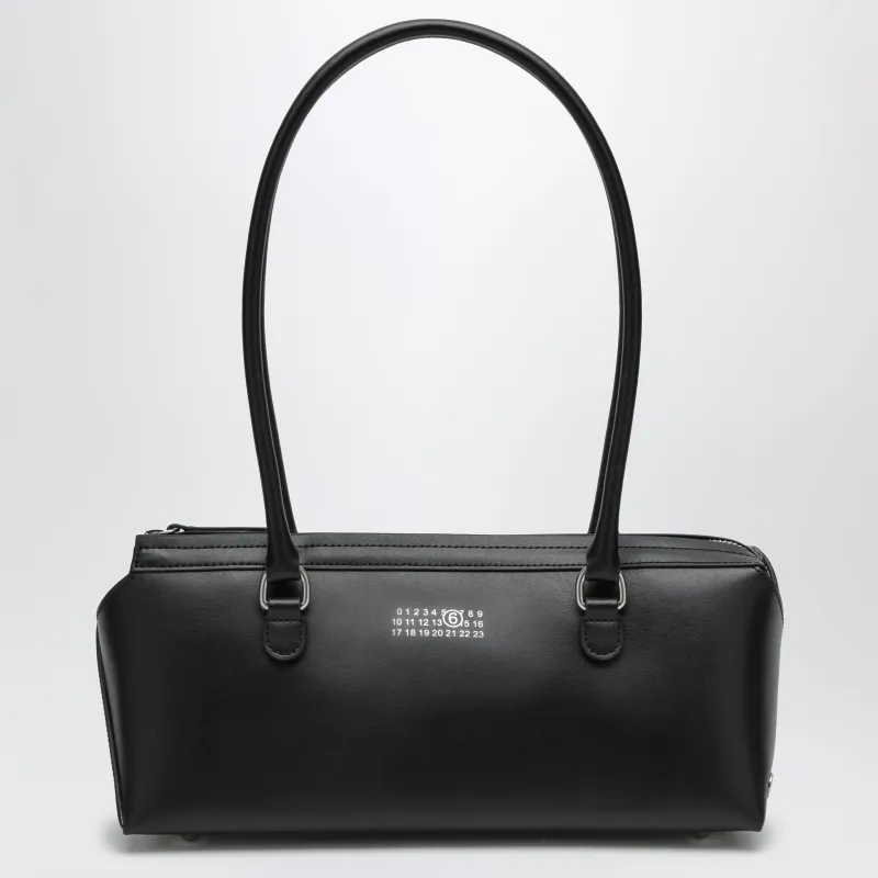 Black Leather Bowling Bag made by Maison Margiela