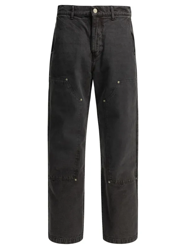 Double Knee Jeans Black made by mfpen